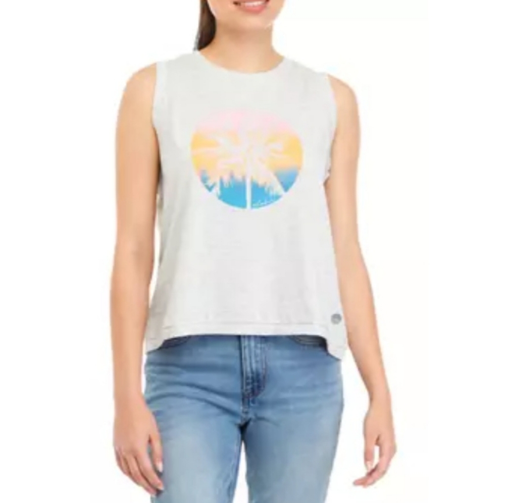 Body & Sol 'aloha' Sleeveless Graphic Tank, Size Large, NWOT
